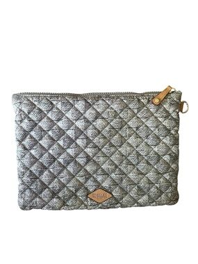 Mz Wallace Quilted Basket Weave Zip Metro Pouch